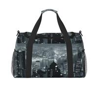 Aerial Night of View Hong Kong Sac de sport pour femme - Sac de voyage pour homme, petit et moyen sac de week-end pour femme, sac de sport