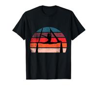 Aerial Silk Coucher de Soleil rétro avec Silhouette de l'antérieur T-Shirt Graphique avec Valeur