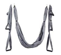 Aerial Yoga HäNgematte Set Balançoire de Yoga aérienne, ensemble complet de hamac de Yoga, Extension de trapèze, antigravité, suspension au plafond, exercices d'inversion de sangle de Yoga(GRAY)