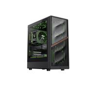 GameMax Boîtier PC Aeris 330 Mini-Tour Micro-ATX Mesh RGB avec panneau vitré (Noir)