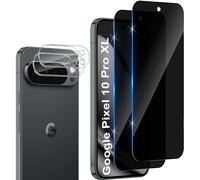 Aerku 2 Pièces Anti-Espion Protecteur D'écran pour Google Pixel 10 Pro XL, Privacy Verre Trempé Membrane avec 2 Pièces Protecteur d'Objectif de Caméra, Anti-Spy Protection, 9H Dureté Anti-Peeping Film