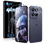 Aerku 2 Pièces Verre Trempé pour Motorola Moto G67/ G77 avec 2 Pièces Caméra Arrière Objectif Protecteur, 9H Dureté Anti Rayures Film Protection écran, Ultra Résistant Vitre Protection