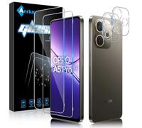 Aerku 2 Pièces Verre Trempé pour Oppo A5 Pro avec 2 Pièces Caméra Arrière Objectif Protecteur, Dureté 9H Anti Rayures Film Protection écran, Ultra Résistant Vitre Protection