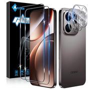 Aerku 2 Pièces Verre Trempé pour Oppo Find X9 Pro 5G avec 2 Pièces Caméra Arrière Objectif Protecteur, Dureté 9H Anti Rayures Film Protection écran, Ultra Résistant Vitre Protection