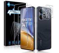 Aerku 2 Pièces Verre Trempé pour Realme 14T avec 2 Pièces Caméra Arrière Objectif Protecteur, Film Protection écran, Dureté 9H Anti Rayures Ultra Résistant Vitre Protection