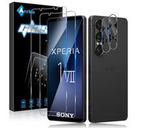Aerku 2 Pièces Verre Trempé pour Sony Xperia 1 VII avec 2 Pièces Caméra Arrière Objectif Protecteur, Dureté 9H Film Protection écran, Anti Rayures Ultra Résistant Vitre Protection