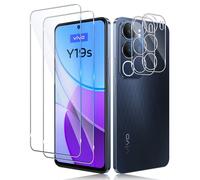Aerku 2 Pièces Verre Trempé pour Vivo Y19S avec 2 Pièces Caméra Arrière Objectif Protecteur, Anti Rayures Ultra Résistant Vitre Protection, Dureté 9H Film Protection écran