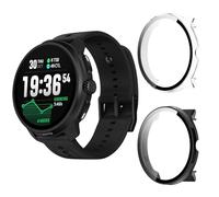 Aerku Coque Compatible avec Suunto Race 2, [Avec Screen Protector] Case Protection 9H HD Protection Écran en Verre Trempé PC Coque Anti-Rayures Case - Transparent&Noir