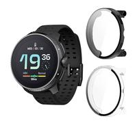 Aerku Coque pour Suunto RACE verre trempé 9H HD anti-rayure étui protection cadre rigide PC - transparent et noir