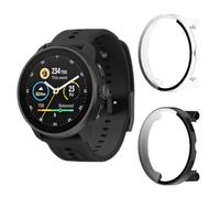 Aerku Lot de 2 coques rigides avec film de protection d'écran Suunto Race S - Protection anti-rayures - En polycarbonate - Noir et transparent