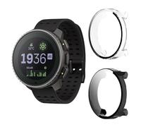Aerku Lot de 2 coques rigides protégées par un film d'écran compatible Suunto Vertical protection complète anti-rayures en polycarbonate noir et transparent
