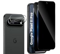 Aerku Lot de 2 films de protection d'écran en verre trempé pour Google Pixel 11 Pro 5G - Dureté 9H - Anti-espion - Résistant aux rayures
