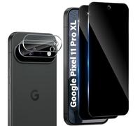 Aerku Lot de 2 films de protection d'écran en verre trempé pour Google Pixel 11 Pro XL 5G - Dureté 9H - Anti-espion - Résistant aux rayures