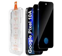 Aerku Lot de 2 films de protection d'écran pour Google Pixel 10A pour verre blindé [installation voiture] Film de protection anti-espion en verre de protection de confidentialité extrêmement résistant