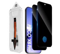 Aerku Lot de 2 films de protection d'écran pour Xiaomi Poco X8 Pro en verre blindé [Installation voiture] Film de protection anti-espion Verre de protection de confidentialité extrêmement résistant