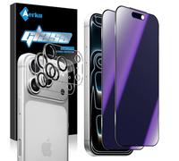 Aerku Mat Verre Trempé Anti-Espion pour iPhone 17 Pro et Protection Caméra Arrière [2+2 Pièces], 9H Anti-lumière Bleue, Matte Anti-Reflet Protection D'écran Privacy à 28° Vitre Protecteur Film