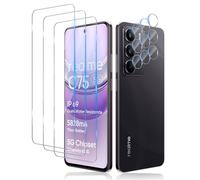 Aerku pour Realme C75 5G Verre Trempé, 3 Pièces Ultra HD Protection Écran et 3 Pièces Caméra Protecteur, 9H Dureté, Sans Bulles Film Protection D'écran, Anti-rayure, Anti-pétrole