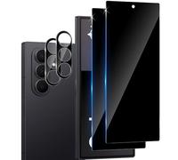 Aerku Protection D'écran Anti Espion pour Samsung Galaxy Z Flip 7, 2 Pièces Flexible Écran Interne Privacy Film, 2 Pièces Lunette Arrière Verre Trempé, Verre Anti Rayures, Anti-pétrole