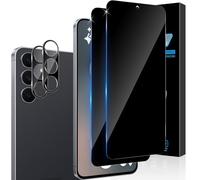 Aerku Verre Trempé Anti-Espion Couverture Complète pour Samsung Galaxy S25 FE 5G avec Caméra Arrière Protecteur [2+2 Pcs], Dureté 9H Vitre, Privacy Film Protection écran de Confidentialité Vitre