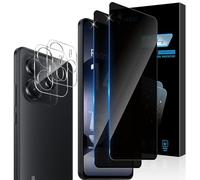 Aerku Verre Trempé Anti-Espion Couverture Complète pour Xiaomi Redmi Note 14 5G avec Caméra Arrière Protecteur [2+2 Pcs], Dureté 9H, Vitre Privacy Film Protection écran de Confidentialité Vitre