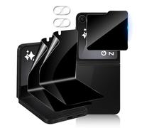 Aerku Verre Trempé Anti-Espion pour Samsung Galaxy Z Flip7 FE/Flip 7 FE, 1pcs Privacy Arrière protection Écran+ 2pcs À l'intérieur Films de Protection en TPU Flexible+ 2pcs Caméra Arrière Protecteur
