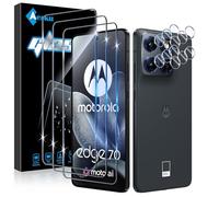 Aerku Verre Trempé pour Motorola Moto Edge 70, 3 Pièces Ultra HD Protection Écran et 3 Pièces Caméra Protecteur, 9H Dureté, Sans Bulles Film Protection D'écran, Anti-rayure, Anti-pétrole