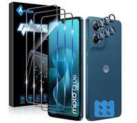Aerku Verre Trempé pour Motorola Moto G06, 3 Pièces Ultra HD Protection Écran et 3 Pièces Position Caméra Protecteur, 9H Dureté, Sans Bulles Film Protection D'écran, Anti-rayure, Anti-pétrole