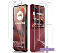 Aerku Verre Trempé pour Motorola Moto Razr 60 Ultra/Razr 50 Ultra 5G, 2pcs À l'intérieur Films de Protection en TPU Flexible + 2pcs Avant protection Écran, TPU Flexible Verre Film Écran