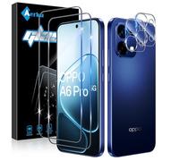 Aerku Verre Trempé pour Oppo A6 Pro, 2 Pièces Ultra HD Protection Écran Film et 2 Pièces Caméra Arrière Protecteur, 9H Dureté, Sans Bulles Film Protection D'écran, Anti-rayure, Anti-pétrole