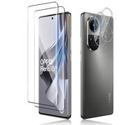 Aerku Verre Trempé pour Oppo Reno 10 Pro, 2 Pièces Ultra 3D HD Protection Écran et 2 Pièces Caméra Protecteur, 9H Dureté, Sans Bulles Film Protection D'écran, Anti-rayure, Anti-pétrole