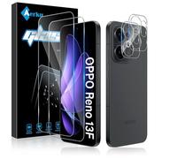 Aerku Verre Trempé pour Oppo Reno 13F / Reno 13 FS, avec protecteur de caméra arrière [2+2 Pièces], 9H Dureté, Ultra Résistant aux Rayures, Protection Écran Ultra HD et Transparente [Sans Bulles]