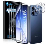 Aerku Verre Trempé pour Oppo Reno 15F 15 F/ 15FS 15 FS (4G/ 5G), 3 Pièces Ultra HD Protection Écran et 3 Pièces Caméra Protecteur, 9H Dureté, Sans Bulles Film Protection D'écran, Anti-rayure