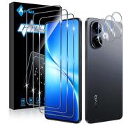 Aerku Verre Trempé pour Vivo V60 Lite 4G/ 5G, 3 Pièces Ultra HD Protection Écran et 3 Pièces Caméra Arrière Protecteur, 9H Dureté, Sans Bulles Film Protection D'écran, Anti-rayure, Anti-pétrole
