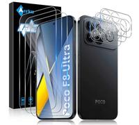 Aerku Verre Trempé pour Xiaomi Poco F8 Ultra, 3 Pièces Ultra HD Protection Écran et 3 Pièces 3D Caméra Protecteur, 9H Dureté, Sans Bulles Film Protection D'écran, Anti-rayure, Anti-pétrole