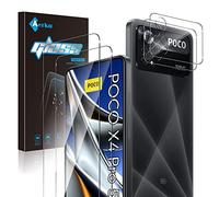 Aerku Verre Trempé pour Xiaomi Poco X4 Pro 5G + Caméra Arrière Protecteur [2+2 Pièces], Dureté 9H [Sans Bulles] Anti-Rayures Film Vitre Trempé Protection écran [Transparente]