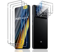 Aerku Verre Trempé pour Xiaomi Poco X6 Pro 5G avec Caméra Arrière Protecteur [3+3 Pièces], Dureté 9H [Sans Bulles] [Ultra HD] Ultra Résistant Film Vitre Trempé Protection écran