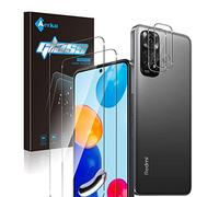 Aerku Verre Trempé pour Xiaomi Redmi Note 11 6.43" + Caméra Arrière Protecteur [2+2 Pièces], Dureté 9H [Sans Bulles] Ultra Résistant Film Vitre Trempé Protection écran [Transparente]