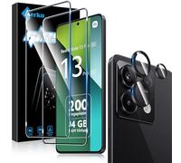 Aerku Verre Trempé pour Xiaomi Redmi Note 13 Pro 5G avec Caméra Arrière Protecteur [2+1 Pièces], Protection Objectif Caméra Individuel pour Tout Coque，Dureté 9H HD Glass Film de Protection d’écran