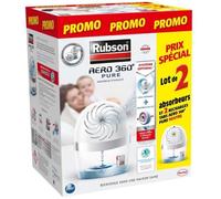 aero 360° pure absorbeur dhumidité, lot de 2 assainisseurs d’air recommandés par lafpral, déshumidificateurs d’air pour pièce
