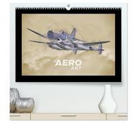 Aero Action Art - Luftfahrt Kunst (hochwertiger Premium Wandkalender 2026 DIN A2 quer), Kunstdruck in Hochglanz: Luftfahrt Kunst. Illustrationen von Militärflugzeugen in dynamischer Haltung.
