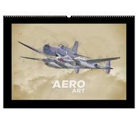 Aero Action Art - Luftfahrt Kunst (Wandkalender 2026 DIN A2 quer), CALVENDO Monatskalender: Luftfahrt Kunst. Illustrationen von Militärflugzeugen in dynamischer Haltung.