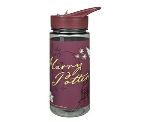 AERO Harry Potter Kids Water Bottle with Pattern - BPA-Free Plastic Water Bottle - Capacity approx. 500 ml - Integrated Straw - Ideal for Kindergarten and School