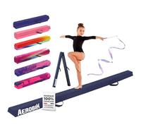 Aerobik | Poutre de Gymnastique Pliable 240 cm Bleue | Stable, Antidérapante et Lavable | Enfants & Adultes | Ruban de Gymnastique Offert pour Un entraînement Complet | Original Corner