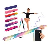 Aerobik | Poutre de Gymnastique Pliable 240 cm Licorne | Enfants & Adultes | Housse Lavable et Interchangeable | Rigide, Légère, Antidérapante | 3 Couches Soft | Ruban Offert | Original Corner