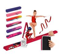 Aerobik | Poutre de Gymnastique Pliable 240 cm Miraculous | Licence Officielle Ladybug | Enfants/Adultes | Housse Lavable et Interchangeable avec Zip | Rigide, Antidérapanteb | Original Corner