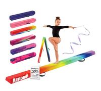 Aerobik | Poutre de Gymnastique Pliable 240 cm Rainbow | Stable, Antidérapante et Lavable | Enfants & Adultes | Ruban de Gymnastique Offert pour Un entraînement Complet | Original Corner