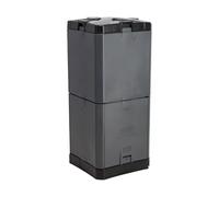 Aerobin Bac à compost - Composteur rapide de 3 mois - Composteur domestique sans odeur pour les déchets de cuisine, les déchets de jardin et les restes alimentaires (gris)