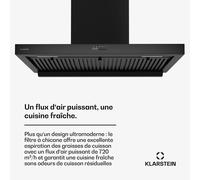 AeroClean Hotte aspirante | 649,9 m³/h | 4 vitesses | CEE A++ | Évacuation d'air/circulation d'air A++