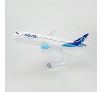 AeroClix Modélisme d'avion Norse Atlantic Boeing 787-9 LN-FND 1/200, parfait pour l'affichage, longueur 31,5 cm, livré avec un support