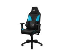Aerocool Admiral ADMIRALBB Siège Gaming Universel Noir/Bleu, Charge Max 150kg, Inclinaison 3-18°, Base Nylon 350mm, Accoudoirs 2D, Mousse Haute Densité